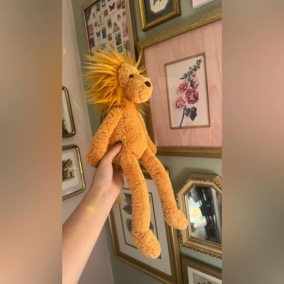 Jellycat Retired Wild Thing Lion Plush Stuffed Yellow Long Legs 14" - Picture 3 of 7